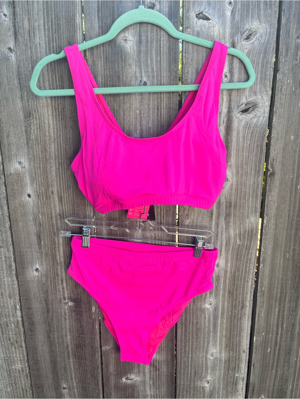 Hot Pink Two-Piece Bikini Set
